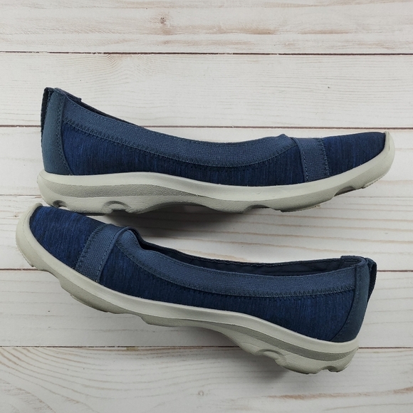 Crocs Women Size 7 Blue Busy Day Stretch Flat Slip On‎ Mary Jane 204752 - Picture 6 of 9